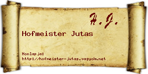 Hofmeister Jutas névjegykártya
